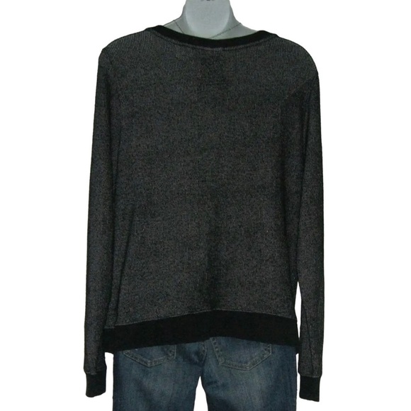 Recycled Karma I Eat Glitter For Breakfast Shirt Black Silver Metallic Foil Sz M - Picture 3 of 9